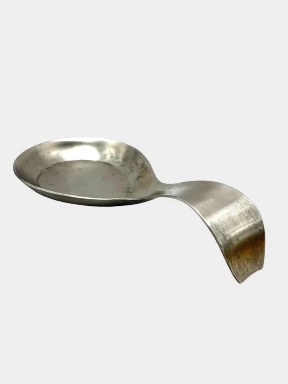 Vintage Silverplate Spoon Rest Ladle Holder Curved Handle 7.75
